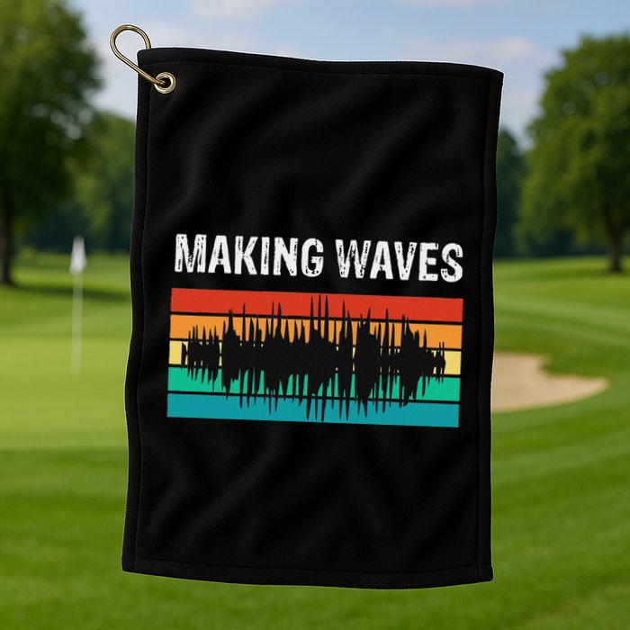 Making Sound Waves Beats Beat Makers Music Producer Golf Towel