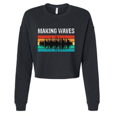 Making Sound Waves Beats Beat Makers Music Producer Cropped Pullover Crew