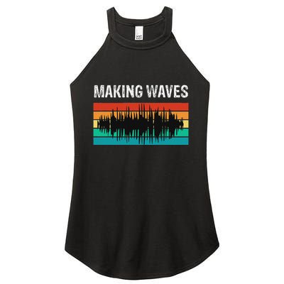 Making Sound Waves Beats Beat Makers Music Producer Women's Perfect Tri Rocker Tank