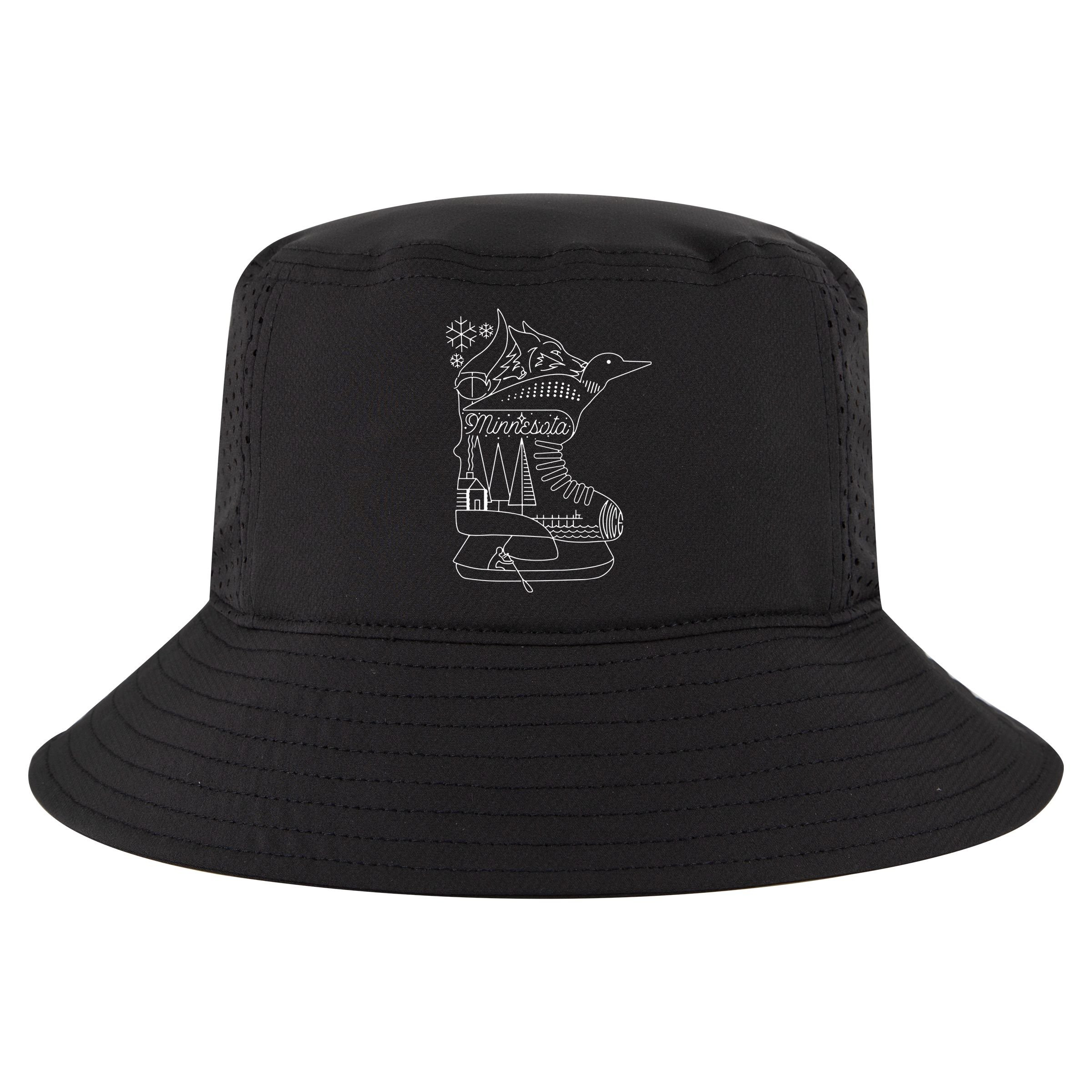 Minnesota State With Hidden Images Cool Comfort Performance Bucket Hat