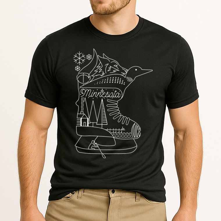 Minnesota State With Hidden Images Cooling Performance Crew T-Shirt