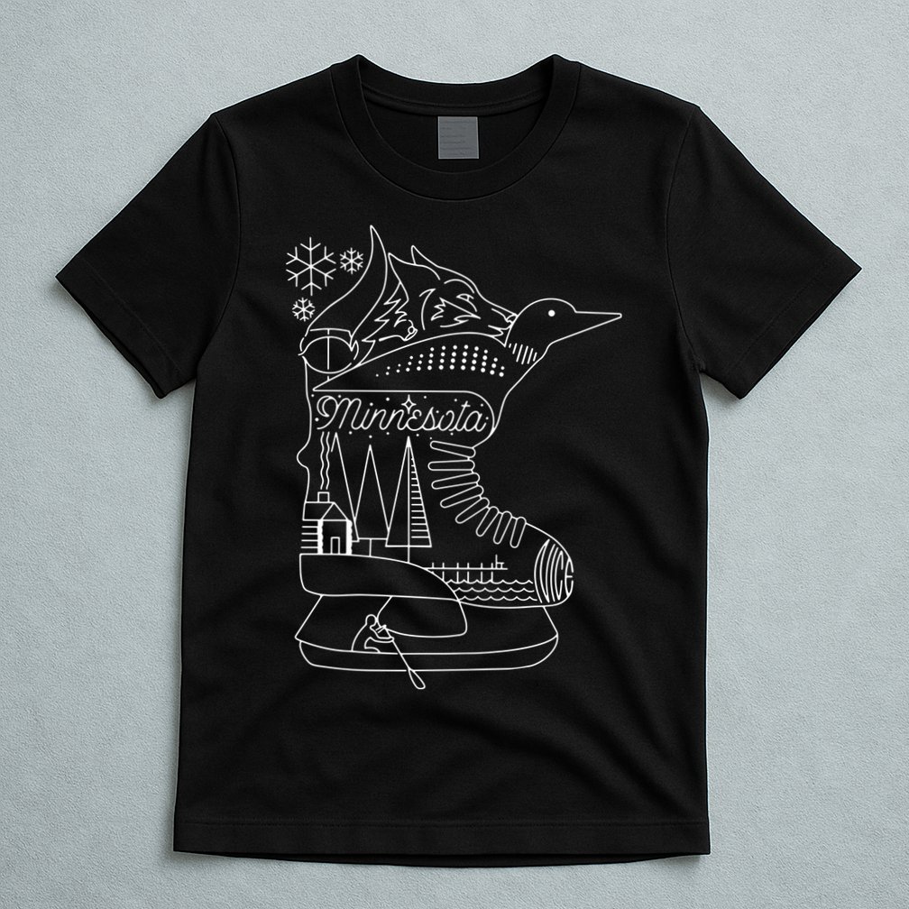 Minnesota State With Hidden Images T-Shirt