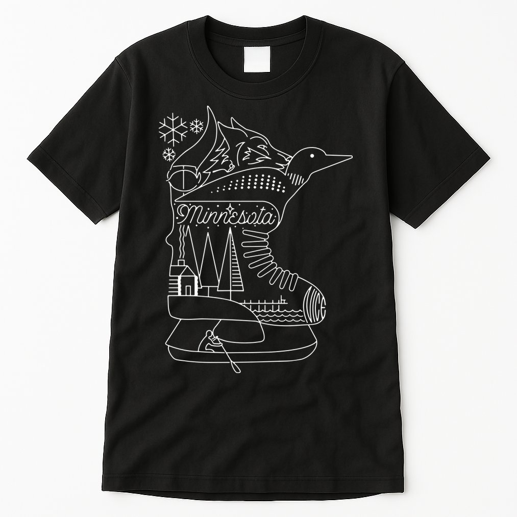 Minnesota State With Hidden Images Tall T-Shirt
