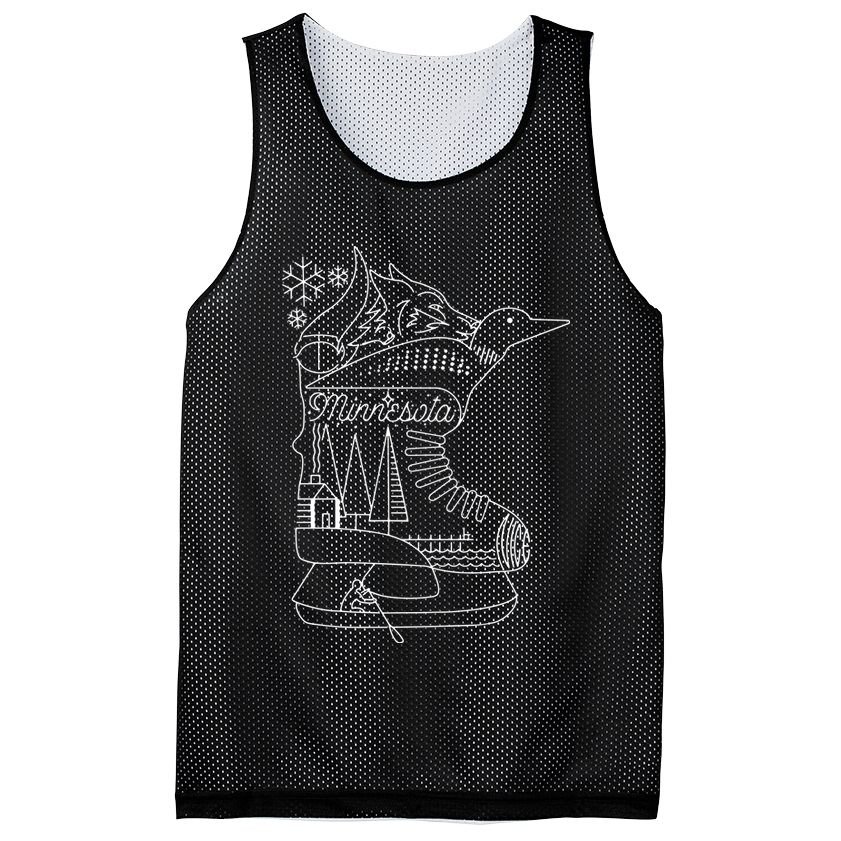 Minnesota State With Hidden Images Mesh Reversible Basketball Jersey Tank