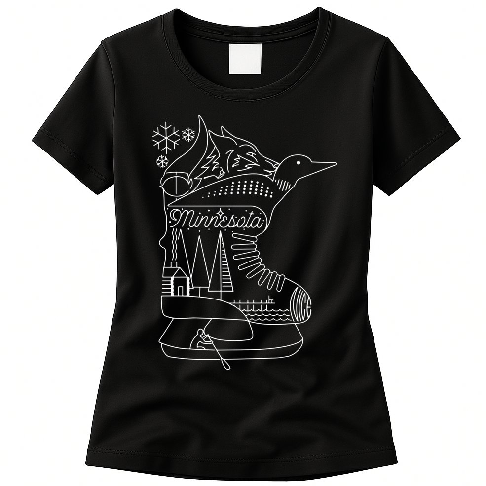 Minnesota State With Hidden Images Womens T-Shirt