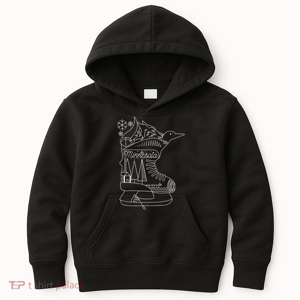 Minnesota State With Hidden Images Kids Hoodie