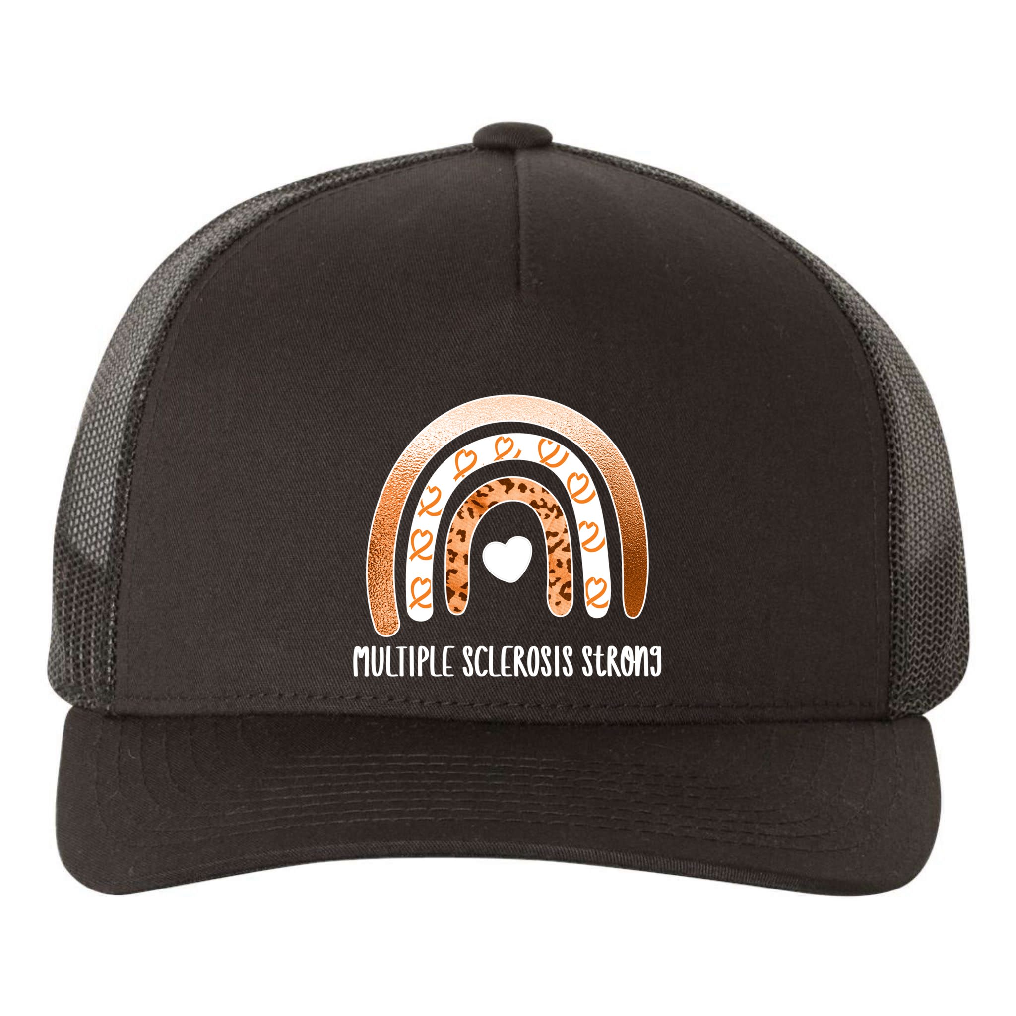 Multiple Sclerosis Warrior Orange Ribbon Ms Day Great Gift Yupoong Adult 5-Panel Trucker Hat