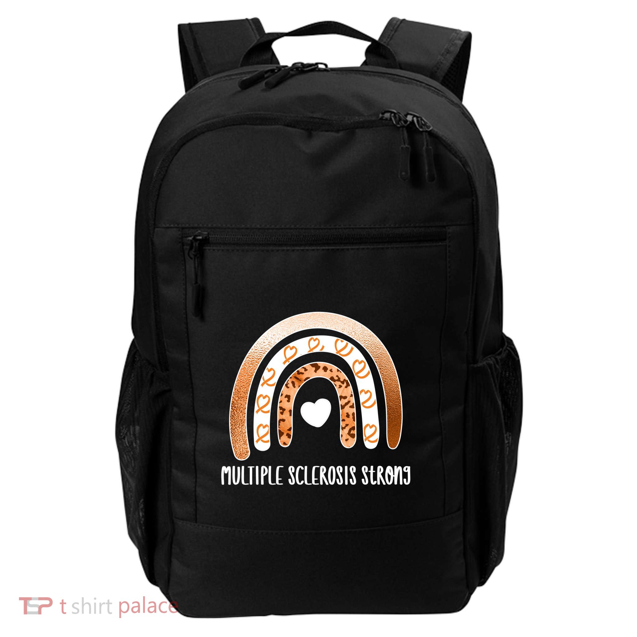 Multiple Sclerosis Warrior Orange Ribbon Ms Day Great Gift Backpack