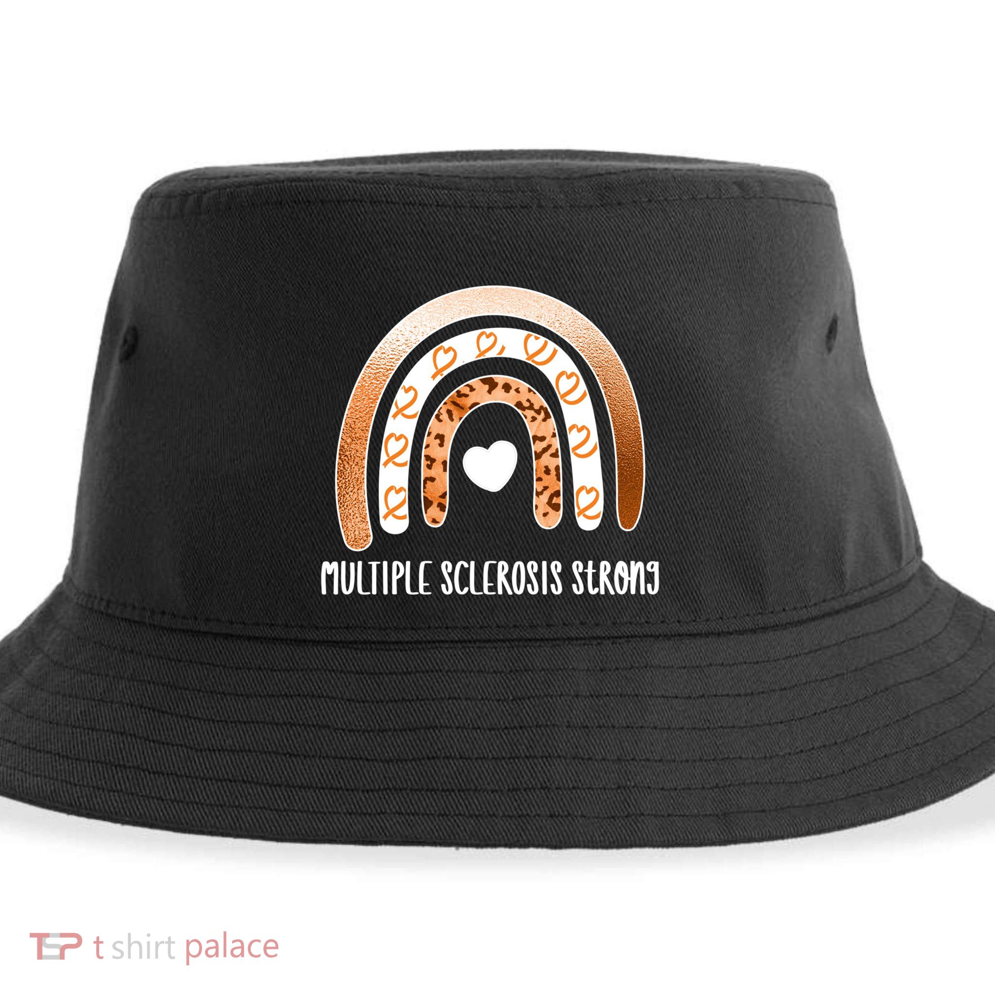 Multiple Sclerosis Warrior Orange Ribbon Ms Day Great Gift Sustainable Bucket Hat