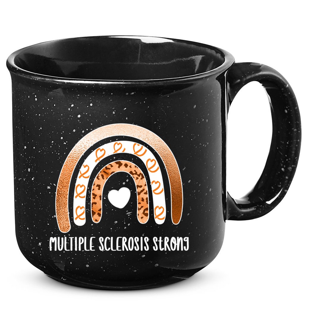 Multiple Sclerosis Warrior Orange Ribbon Ms Day Great Gift 15oz Campfire Ceramic Mug
