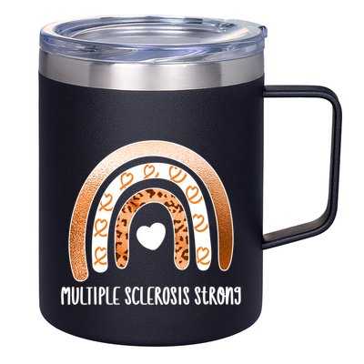 Multiple Sclerosis Warrior Orange Ribbon Ms Day Great Gift 12oz Stainless Steel Coffee Mug