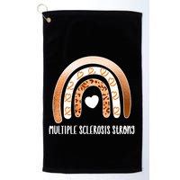 Multiple Sclerosis Warrior Orange Ribbon Ms Day Great Gift Golf Towel