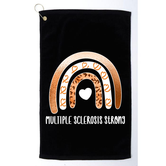Multiple Sclerosis Warrior Orange Ribbon Ms Day Great Gift Golf Towel
