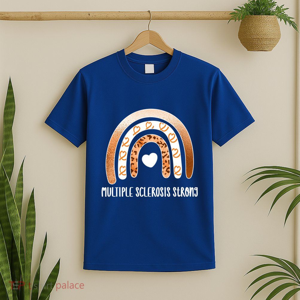 Multiple Sclerosis Warrior Orange Ribbon Ms Day Great Gift T-Shirt