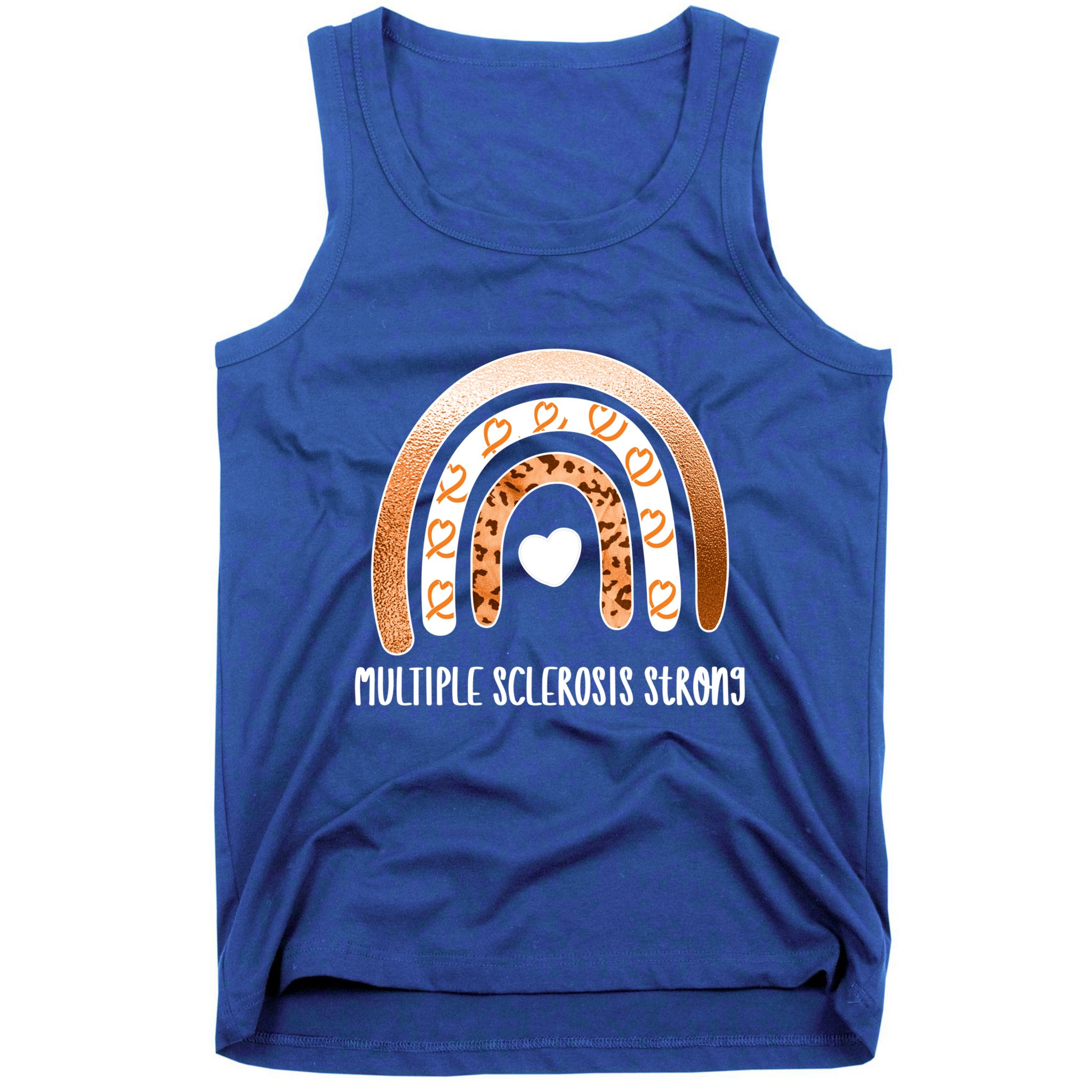 Multiple Sclerosis Warrior Orange Ribbon Ms Day Great Gift Tank Top