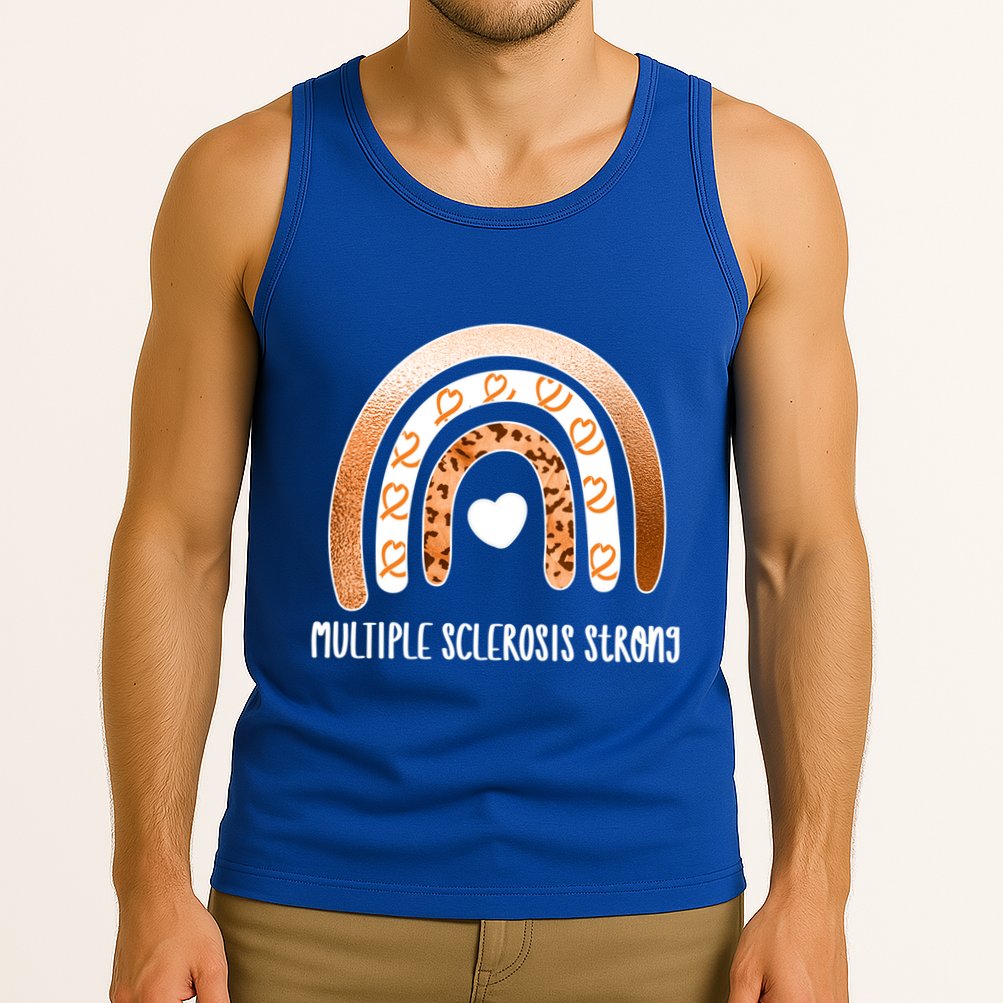 Multiple Sclerosis Warrior Orange Ribbon Ms Day Great Gift Tank Top