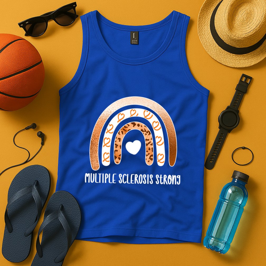 Multiple Sclerosis Warrior Orange Ribbon Ms Day Great Gift Tank Top