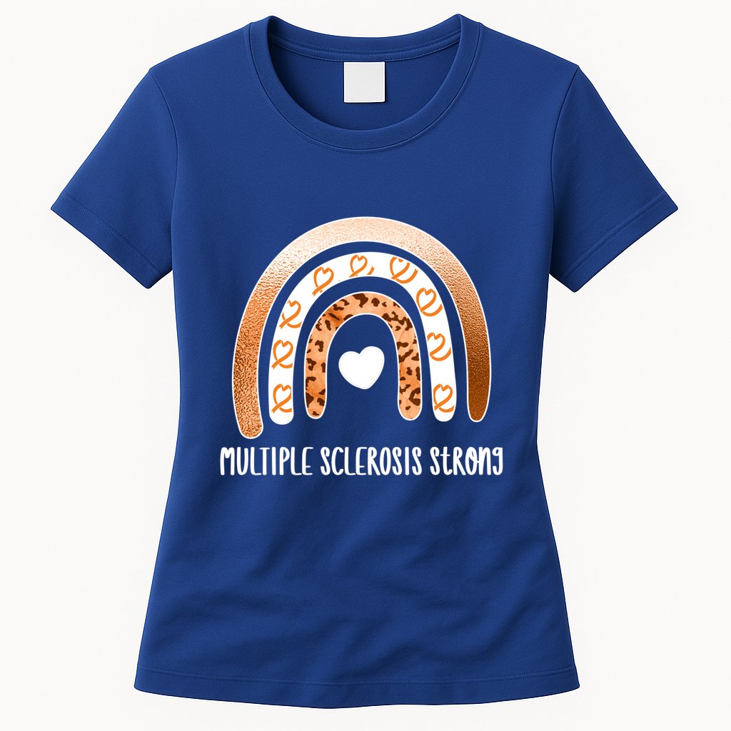 Multiple Sclerosis Warrior Orange Ribbon Ms Day Great Gift Womens T-Shirt