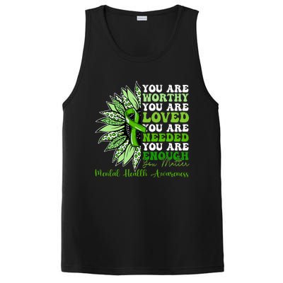 Motivational Support Warrior Mental Health Awareness Gifts PosiCharge Competitor Tank