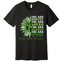 Motivational Support Warrior Mental Health Awareness Gifts Premium T-Shirt