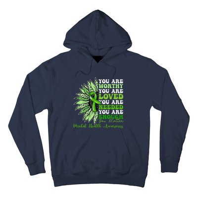 Motivational Support Warrior Mental Health Awareness Gifts Hoodie