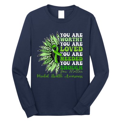 Motivational Support Warrior Mental Health Awareness Gifts Long Sleeve Shirt