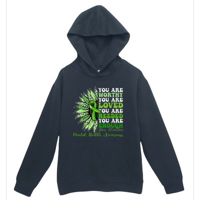 Motivational Support Warrior Mental Health Awareness Gifts Urban Pullover Hoodie