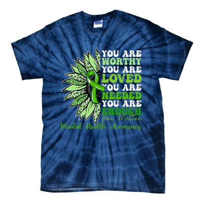 Motivational Support Warrior Mental Health Awareness Gifts Tie-Dye T-Shirt