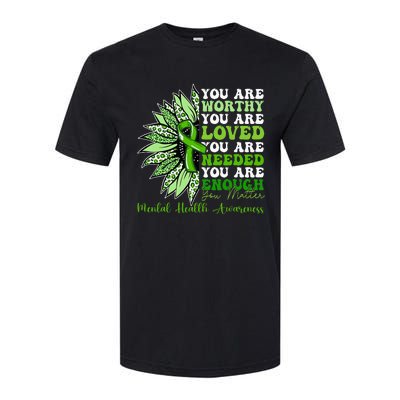 Motivational Support Warrior Mental Health Awareness Gifts Softstyle CVC T-Shirt