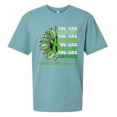 Motivational Support Warrior Mental Health Awareness Gifts Sueded Cloud Jersey T-Shirt