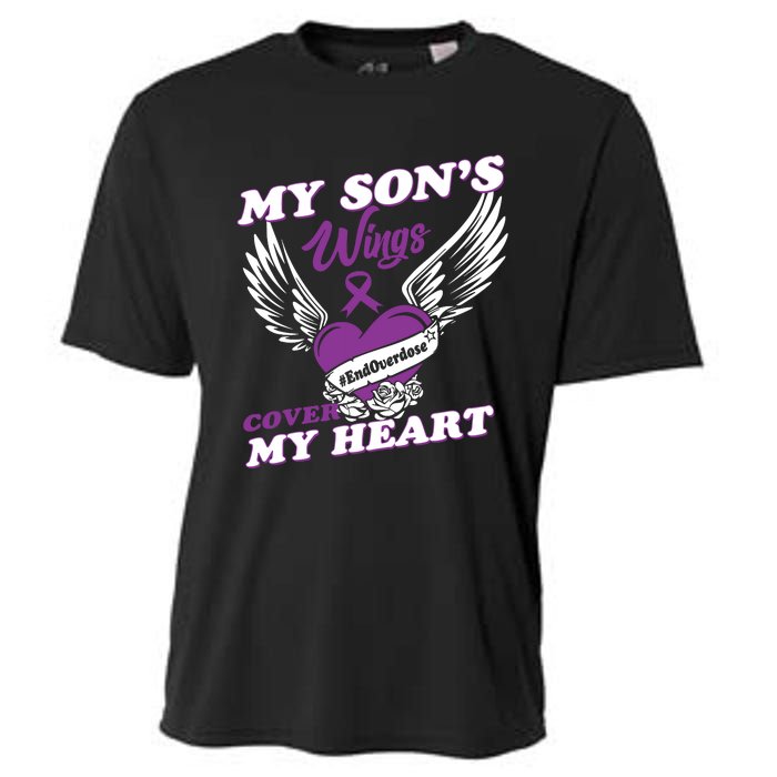 My Sons Wings Love Cover My Heart Gift Cooling Performance Crew T-Shirt