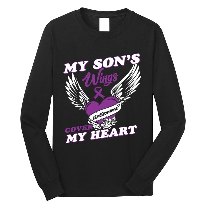 My Sons Wings Love Cover My Heart Gift Long Sleeve Shirt