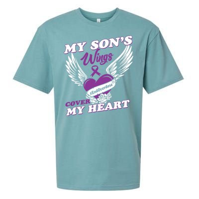 My Sons Wings Love Cover My Heart Gift Sueded Cloud Jersey T-Shirt