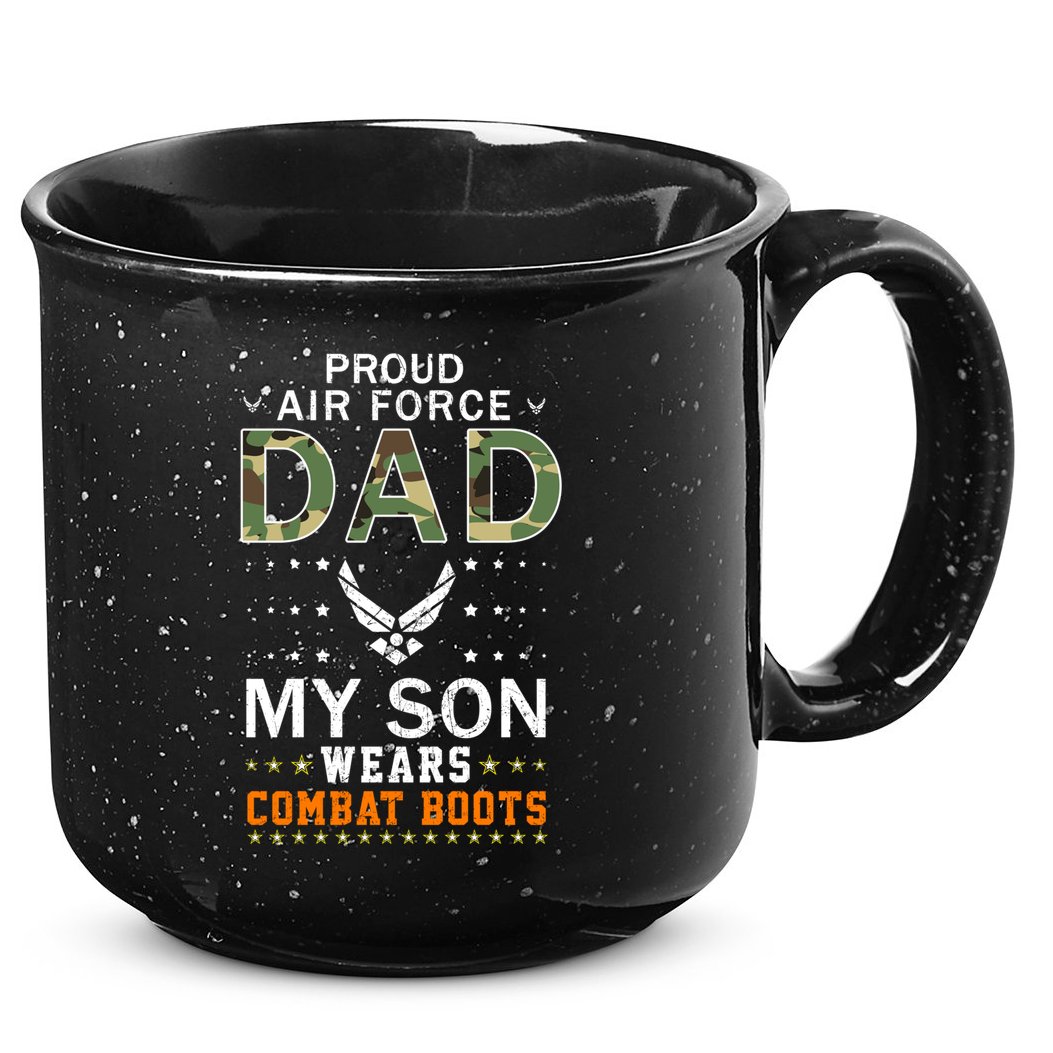 My Son Wear Combat Bootsgiftproud Air Force Dad Camouflage Army Gift 15oz Campfire Ceramic Mug