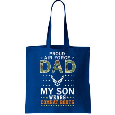 My Son Wear Combat Bootsgiftproud Air Force Dad Camouflage Army Gift Tote Bag