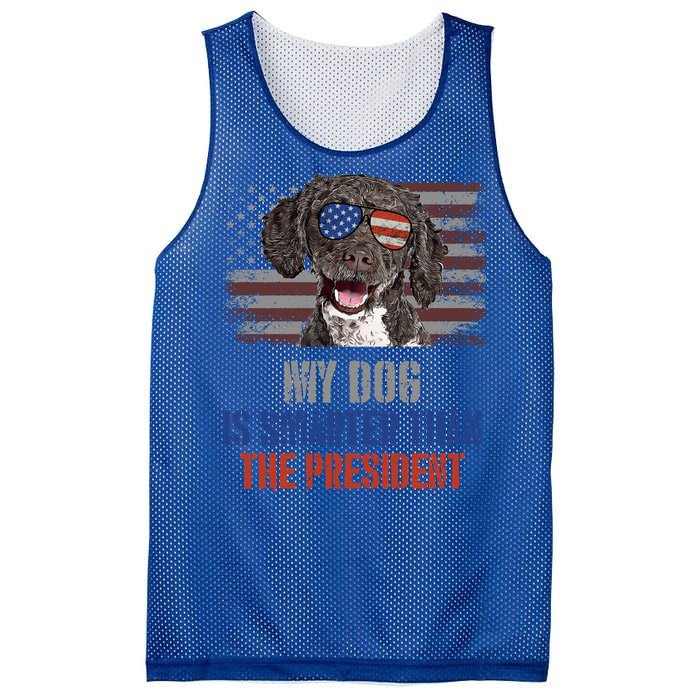 My Spanish Water Dog Smarter Than President Meaningful Gift Mesh Reversible Basketball Jersey Tank