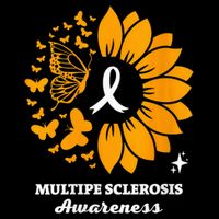 Multiple Sclerosis Warrior Awareness Sunflower Ribbon Backpack
