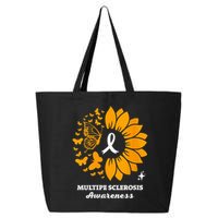 Multiple Sclerosis Warrior Awareness Sunflower Ribbon 25L Jumbo Tote