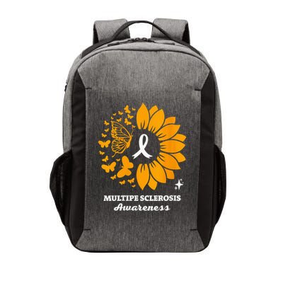 Multiple Sclerosis Warrior Awareness Sunflower Ribbon Vector Backpack