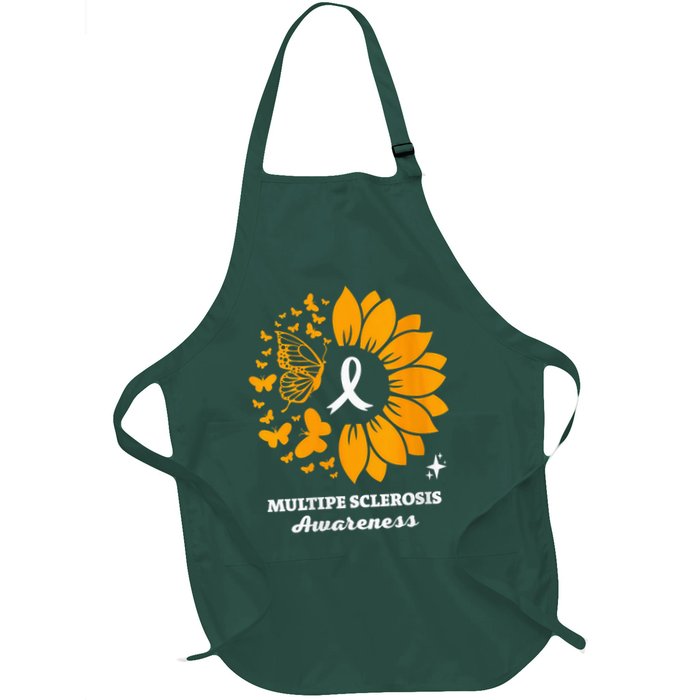 Multiple Sclerosis Warrior Awareness Sunflower Ribbon Apron