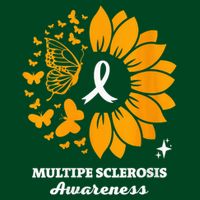 Multiple Sclerosis Warrior Awareness Sunflower Ribbon Apron
