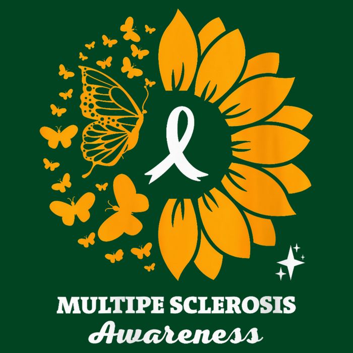 Multiple Sclerosis Warrior Awareness Sunflower Ribbon Apron