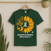 Multiple Sclerosis Warrior Awareness Sunflower Ribbon T-Shirt