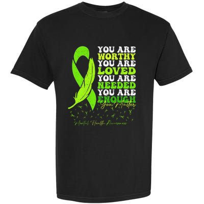 Motivational Support Warrior Mental Health Awareness Garment-Dyed Heavyweight T-Shirt