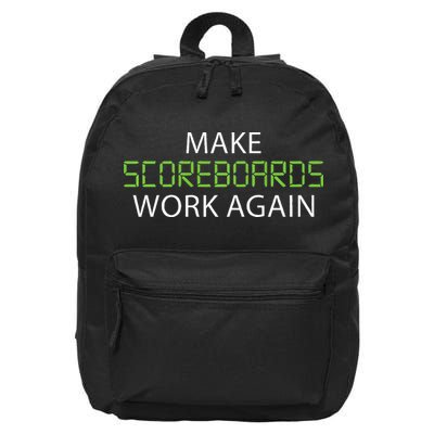 Make Scoreboards Work Again Baseball Premium 16 in Basic Backpack