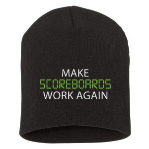 Make Scoreboards Work Again Baseball Premium Short Acrylic Beanie