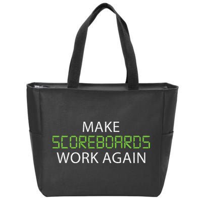 Make Scoreboards Work Again Baseball Premium Zip Tote Bag