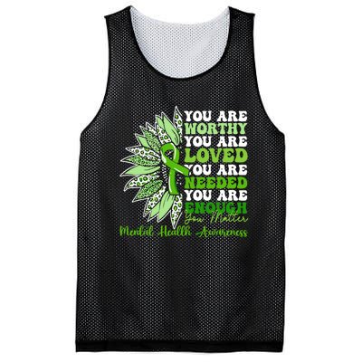 Motivational Support Warrior Mental Health Awareness Gifts Mesh Reversible Basketball Jersey Tank