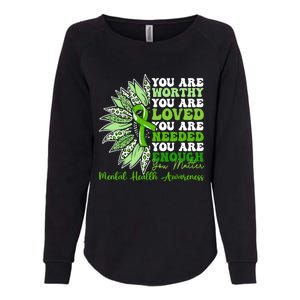 Motivational Support Warrior Mental Health Awareness Gifts Womens California Wash Sweatshirt