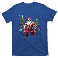 Muscle Santa Weightlifter Christmas Powerlifting Xmas Gym Gift T-Shirt